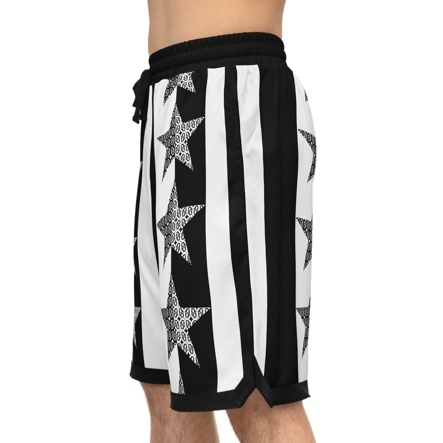 Phallacy Star Designer Unisex Basketball Rib Shorts