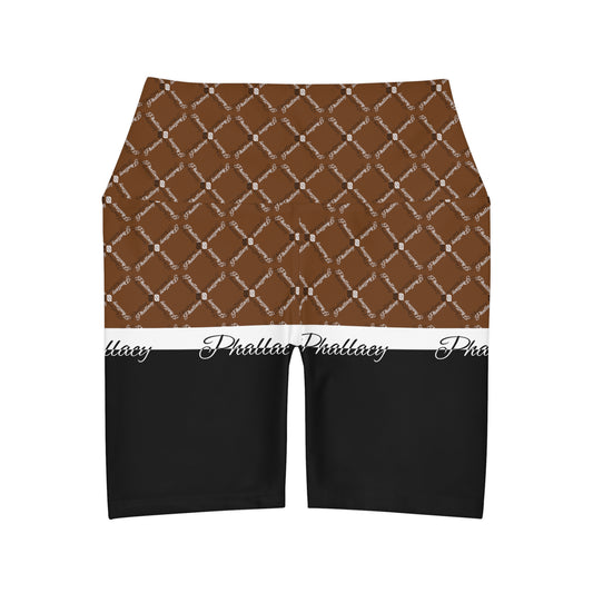 Phallacy XOS Designer Color Block High Waisted Yoga Shorts