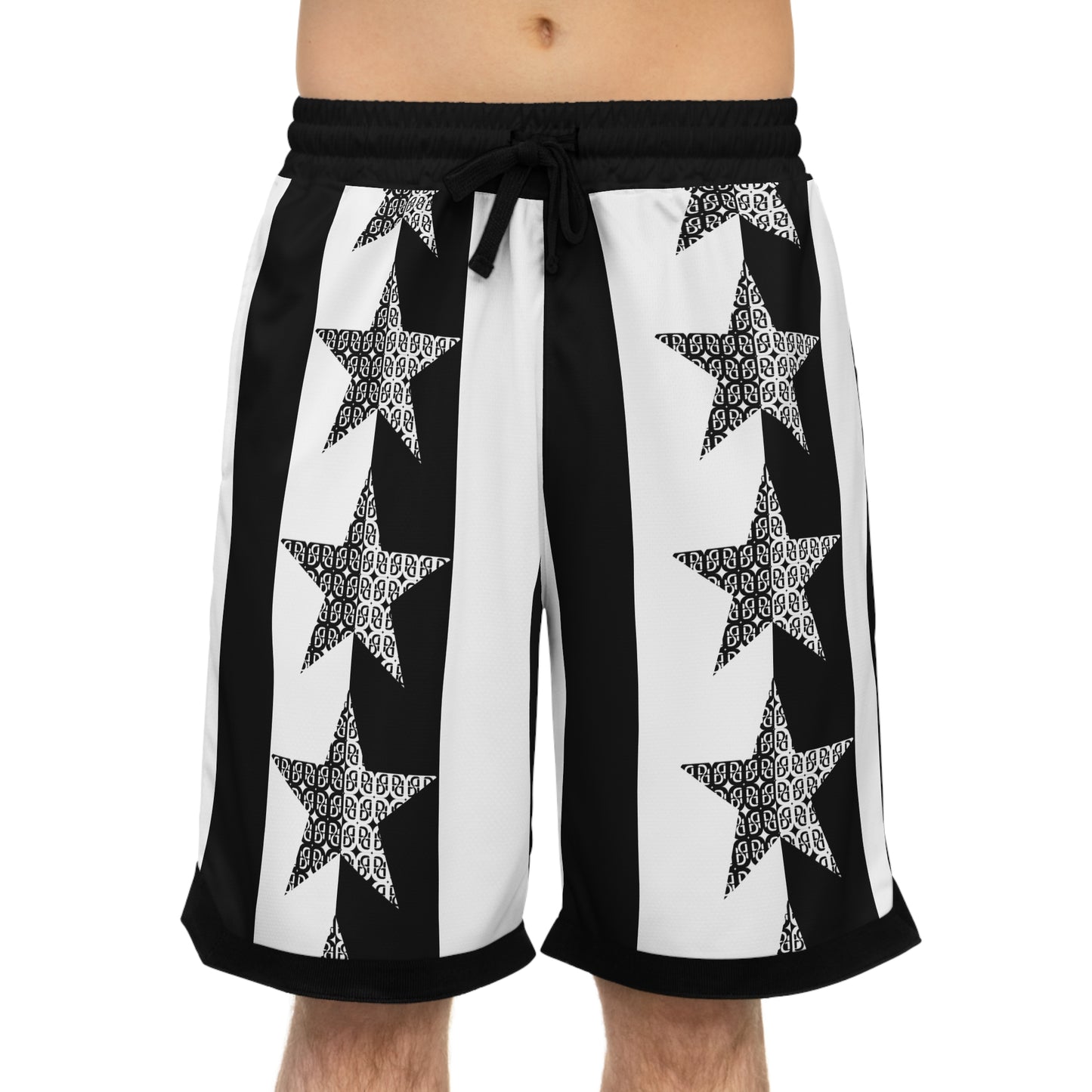 Phallacy Star Designer Unisex Basketball Rib Shorts