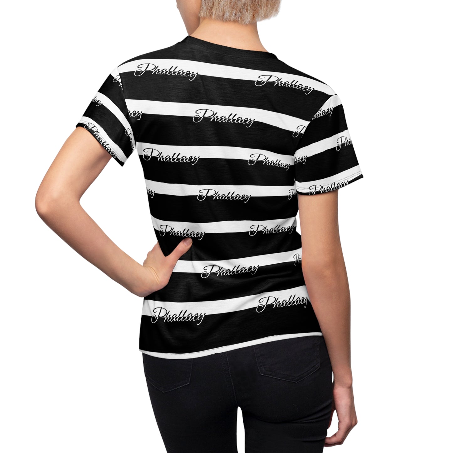 Phallacy Signature Striped Designer Women's Tee