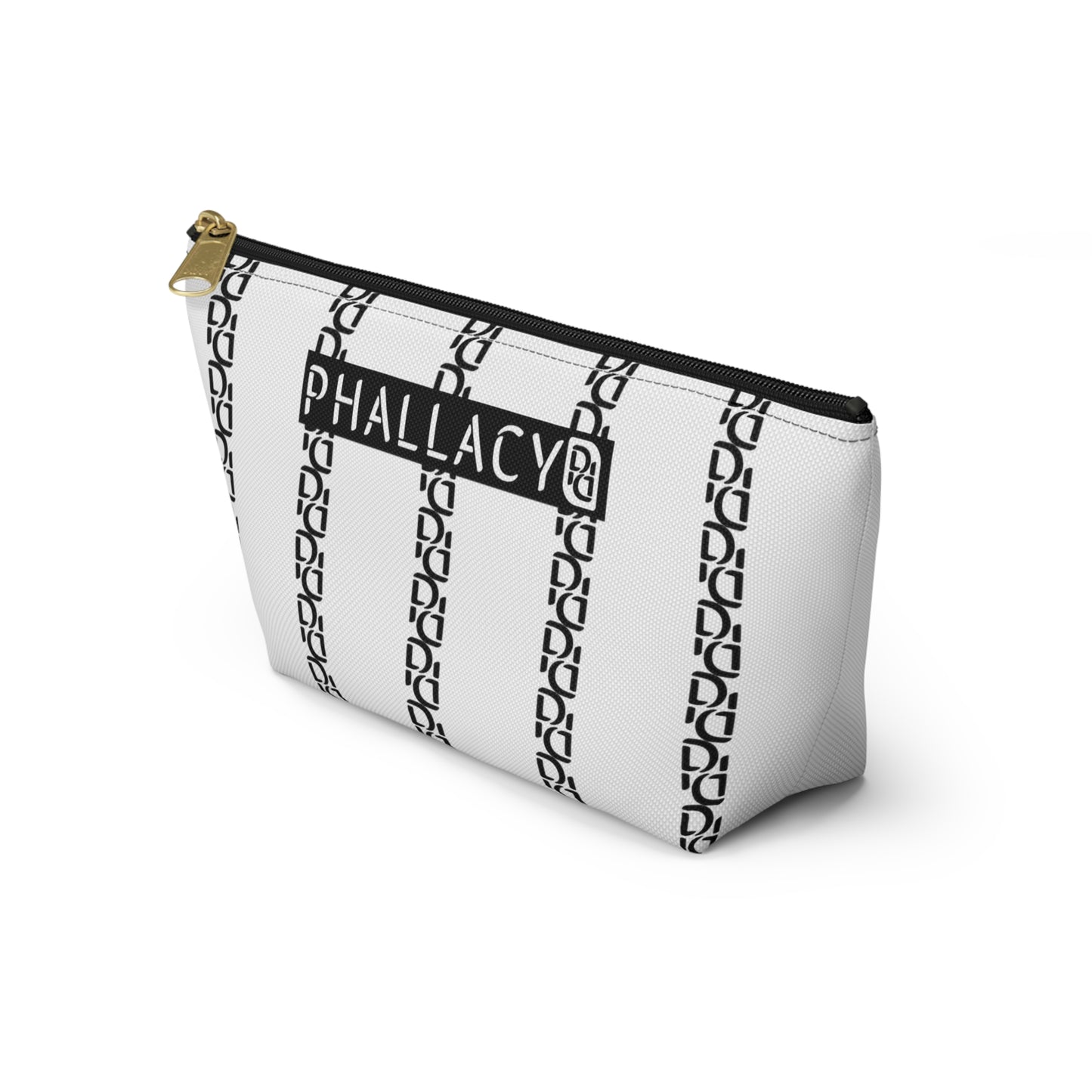 Phallacy Striped Designer Accessory Pouch w T-bottom