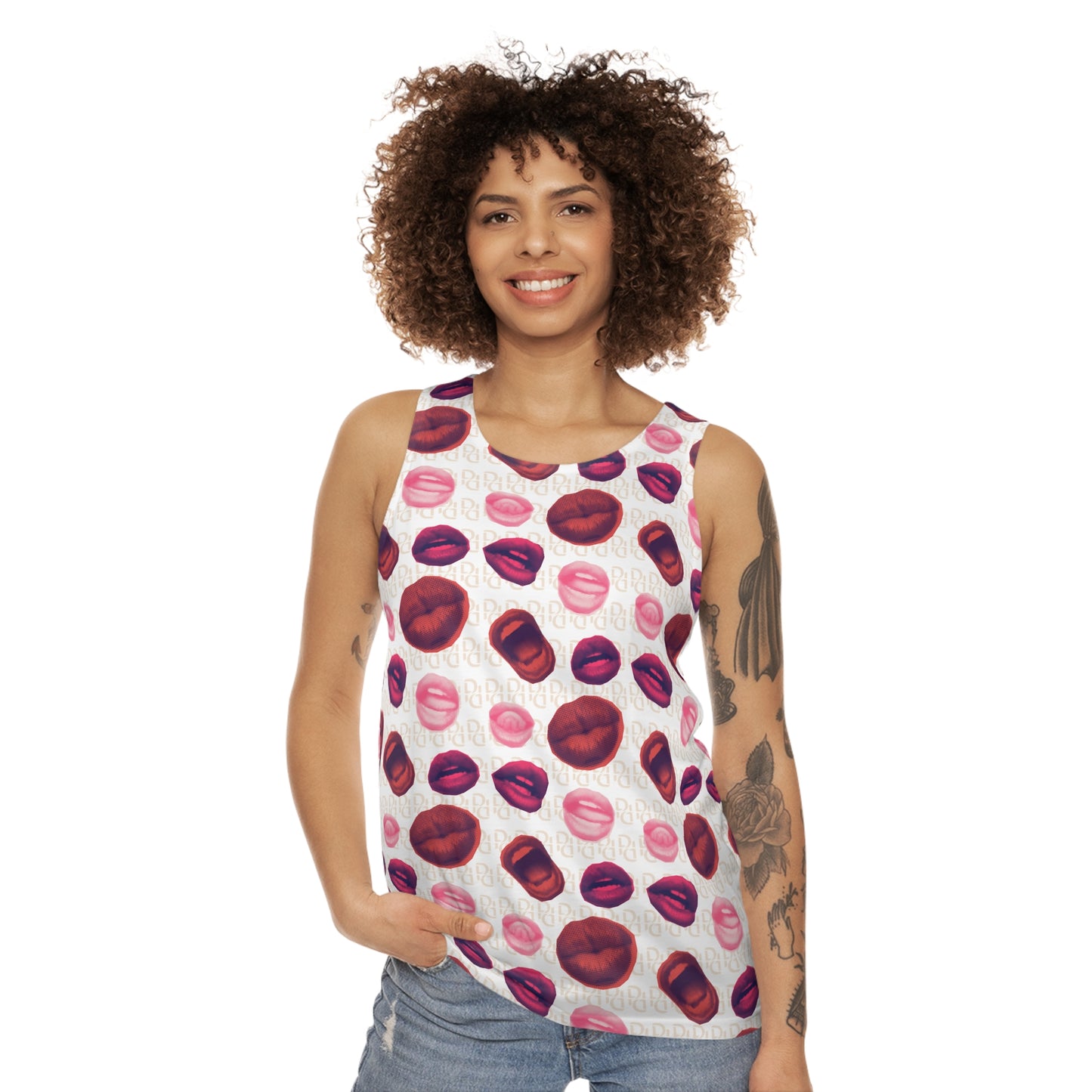 Phallacy Lips Designer Unisex Tank Top