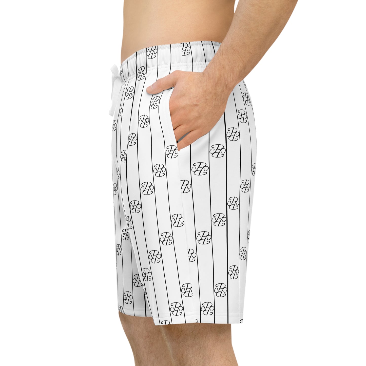 Phallacy Striped Designer Athletic Shorts