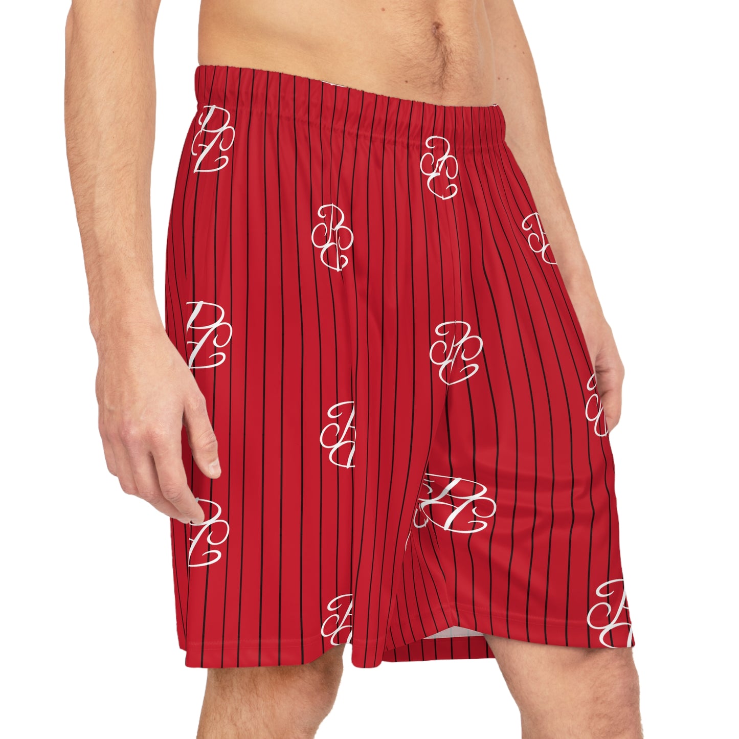 Phallacy Players Striped Designer Basketball Shorts