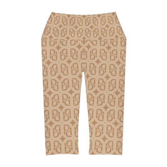 Phallacy Monogram Designer Yoga Capri Leggings