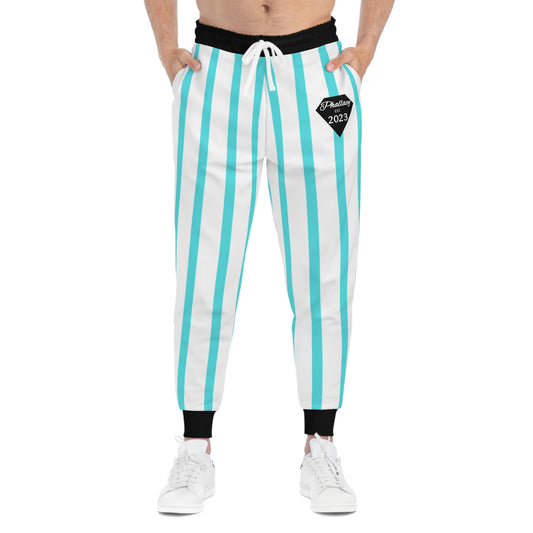 Phallacy Striped Designer Unisex Athletic Joggers