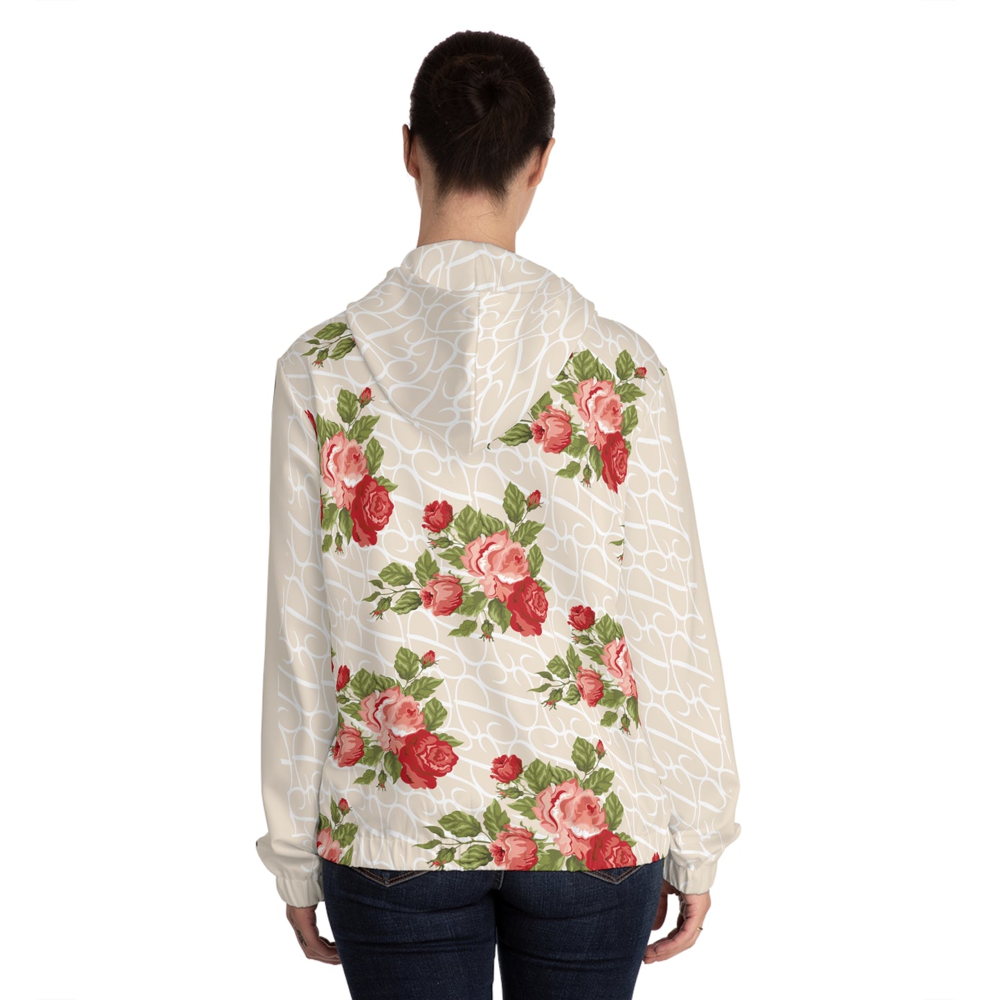 Phallacy Designer Floral Women’s Full-Zip Hoodie