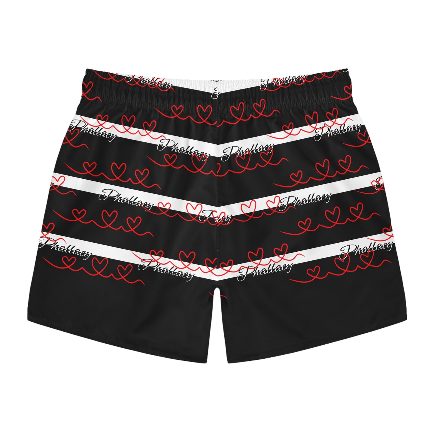 Phallacy Signature Striped Designer Swim Trunks