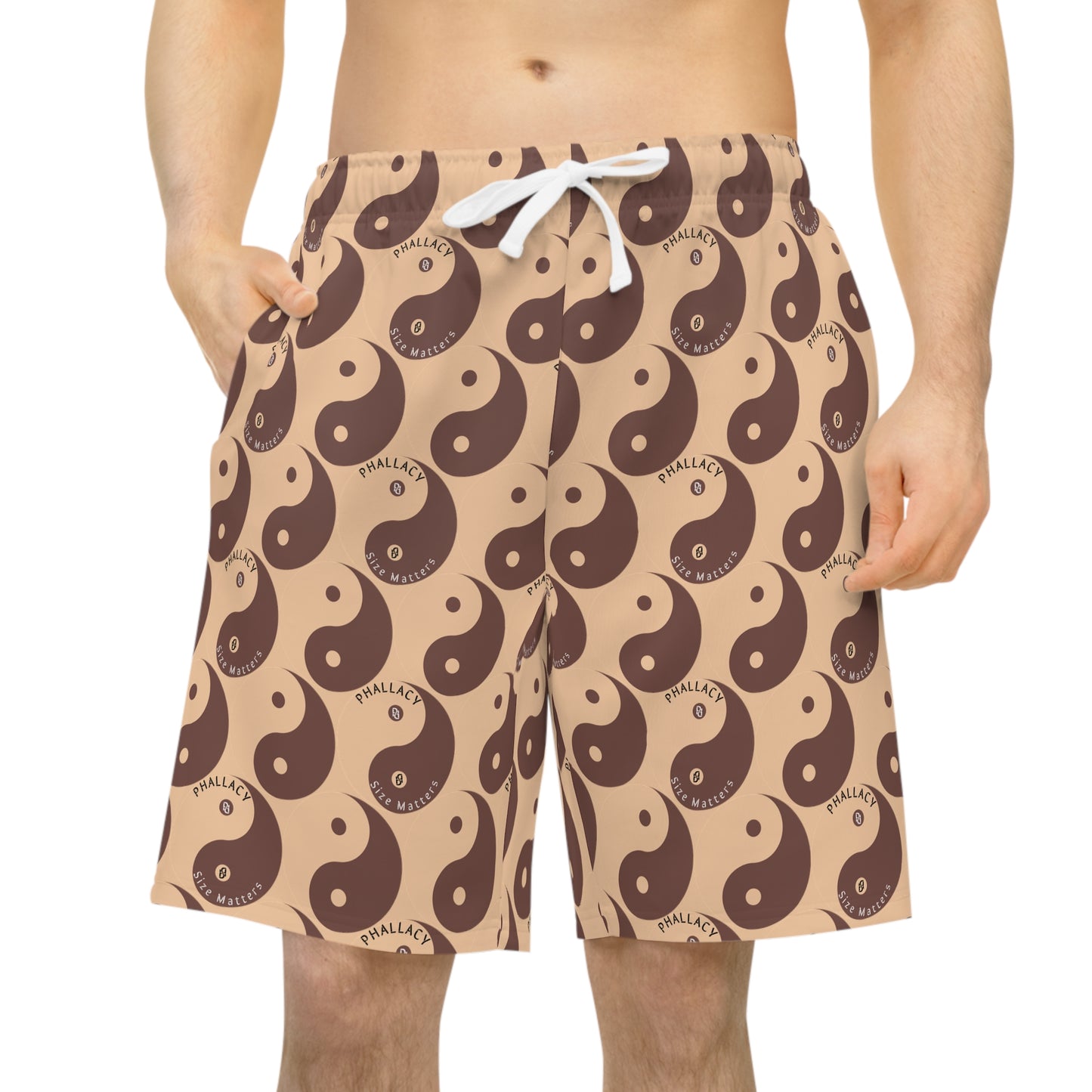 Phallacy Yin-Yang Designer Athletic Shorts