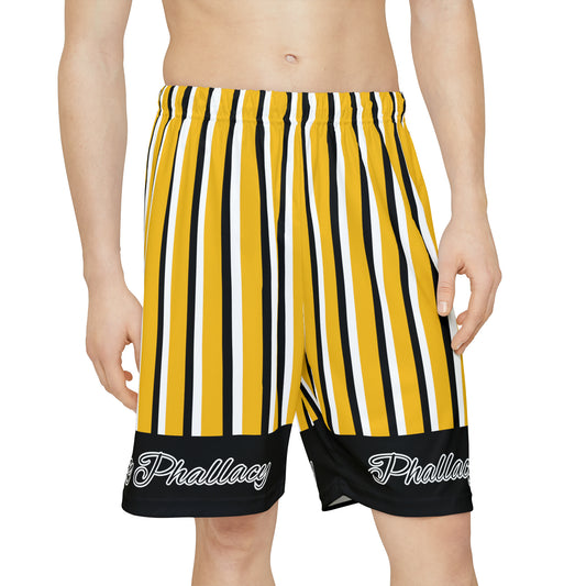 Phallacy Striped Designer Sports Shorts