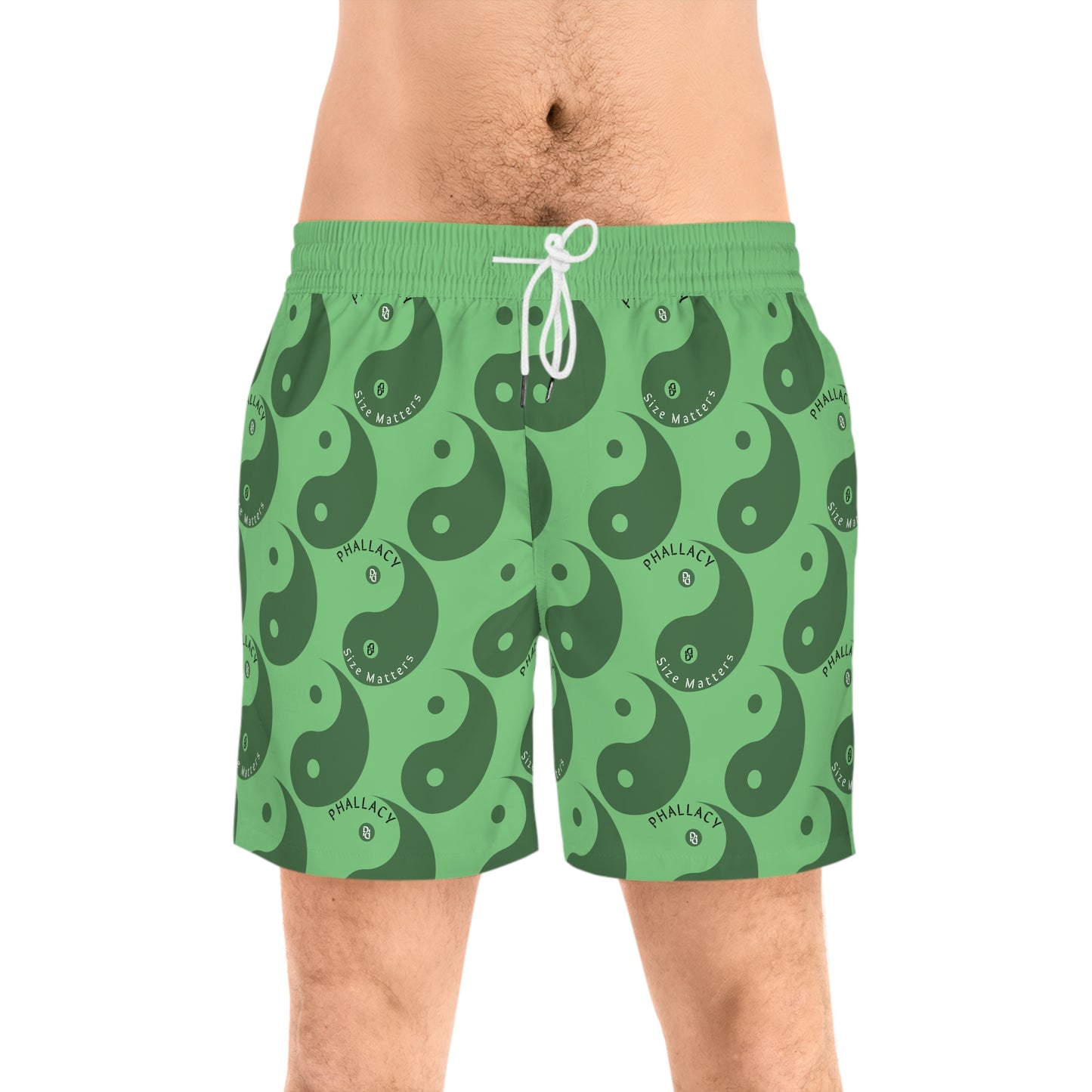 Phallacy Yin-Yang Designer Mid-Length Swim Shorts