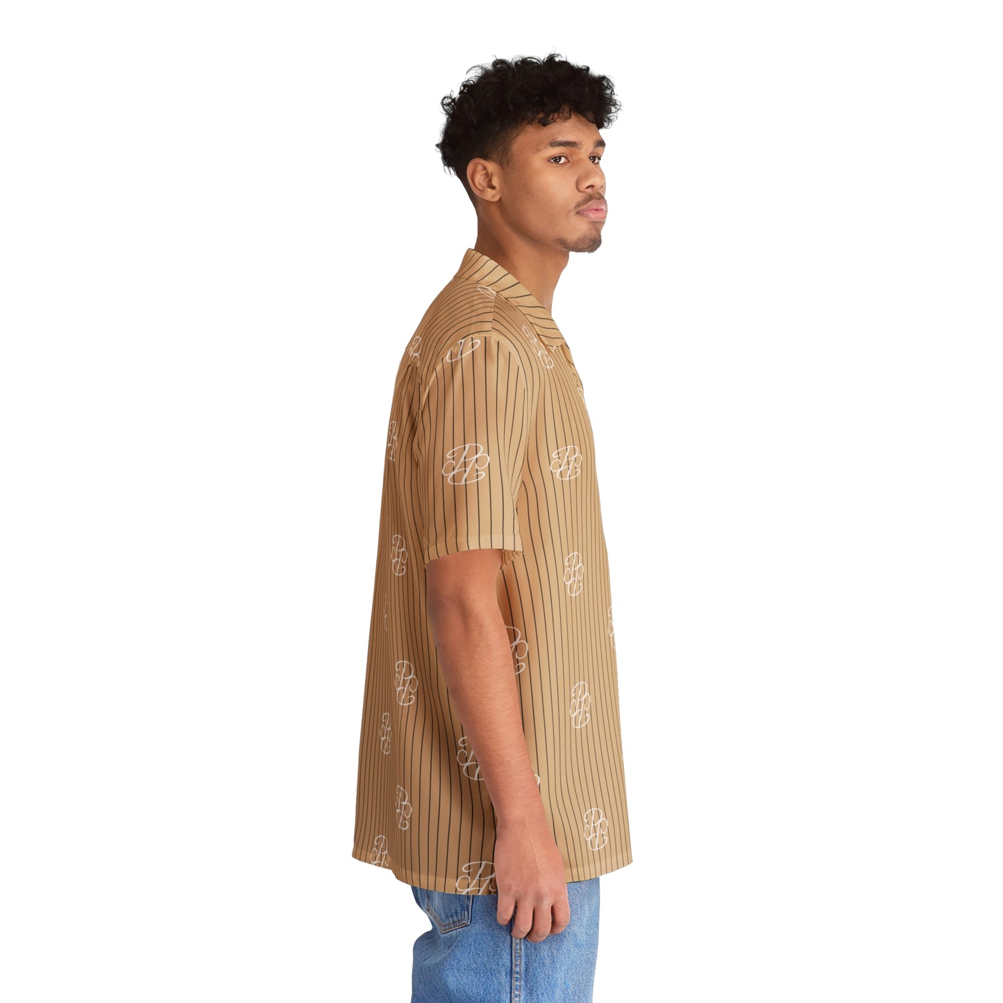 Phallacy Players Striped Designer Button Up Shirt