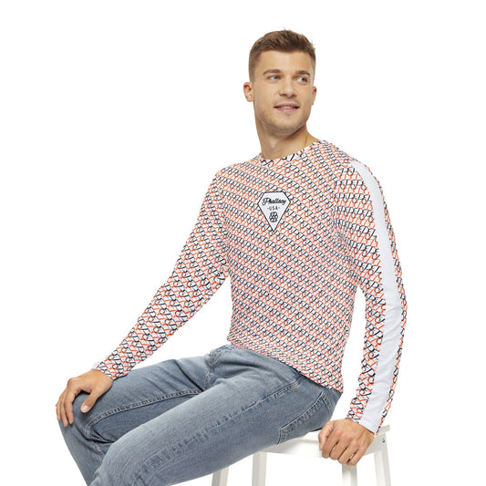 Phallacy Diamond Designer Men's Long Sleeve Shirt