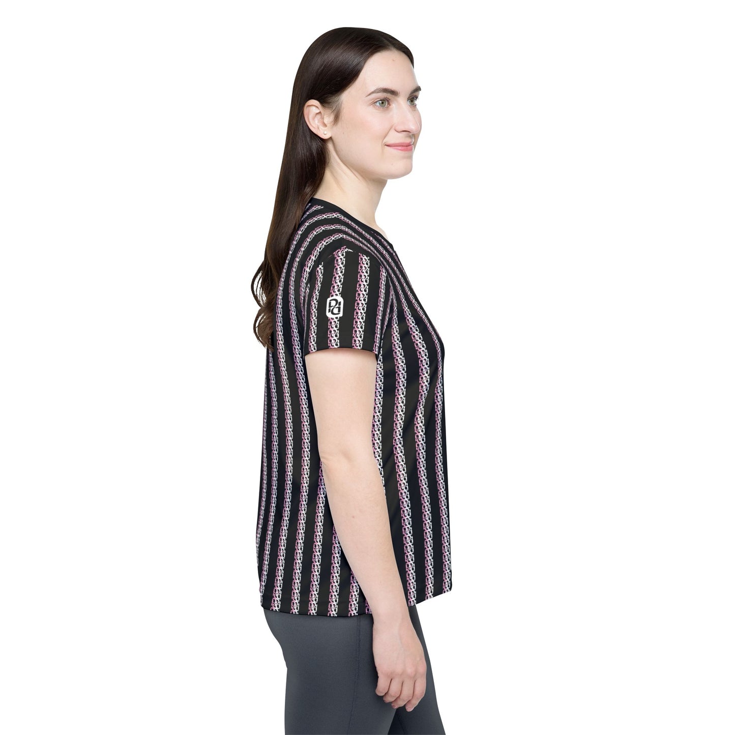 Phallacy Striped Designer Women's Sports Jersey