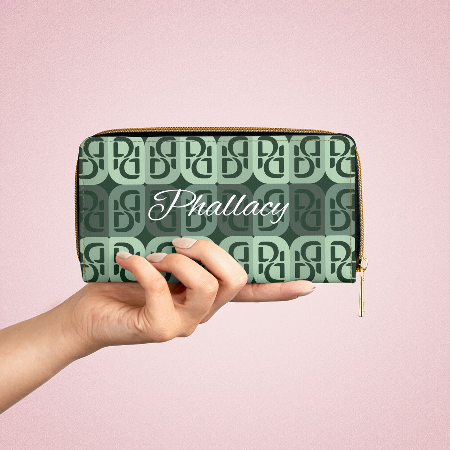 Phallacy Monogram Designer Zipper Wallet