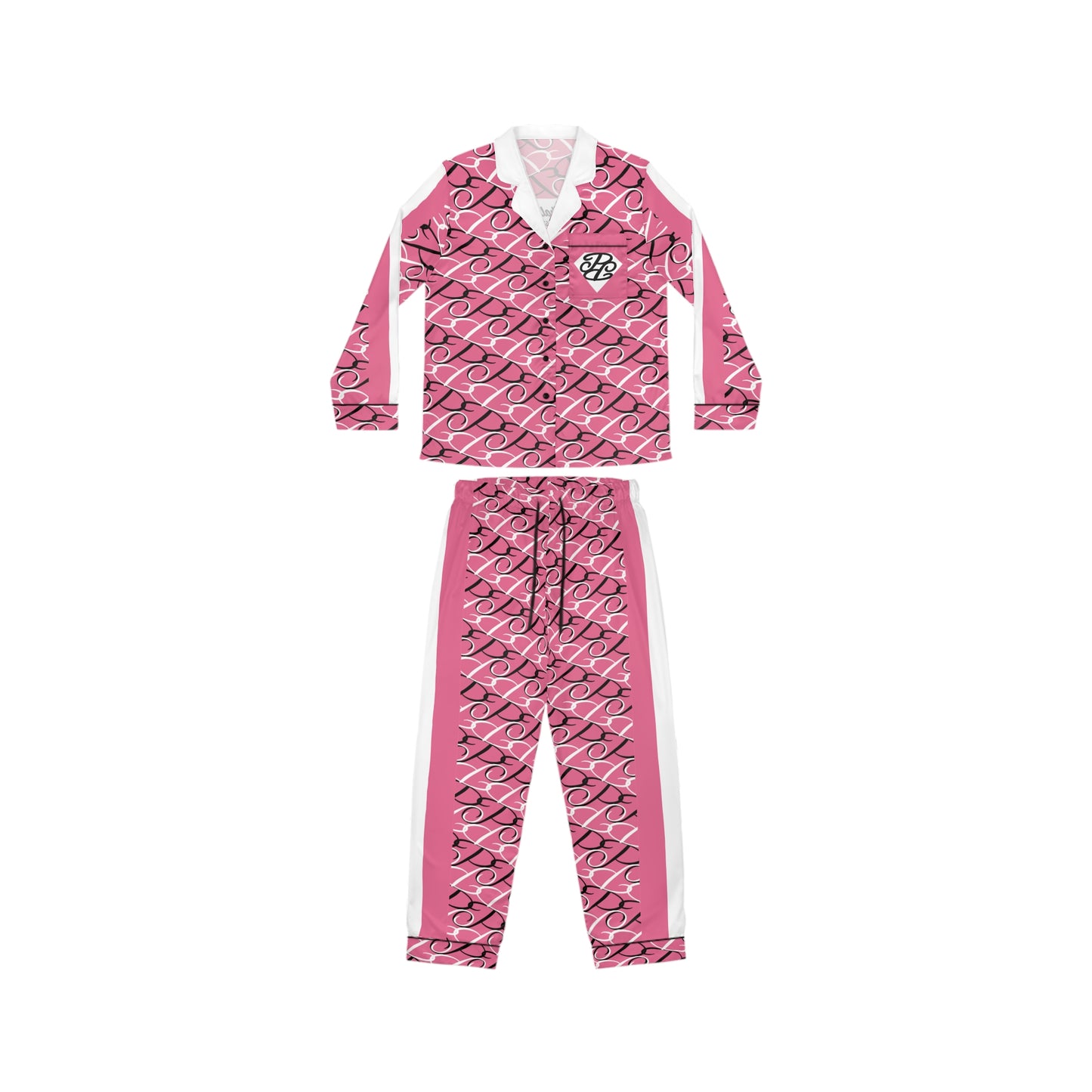 Phallacy Diamond Designer Women's Satin Pajama Set