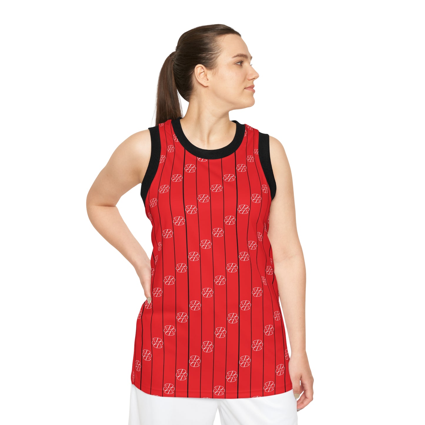 Phallacy Striped Designer Unisex Basketball Jersey