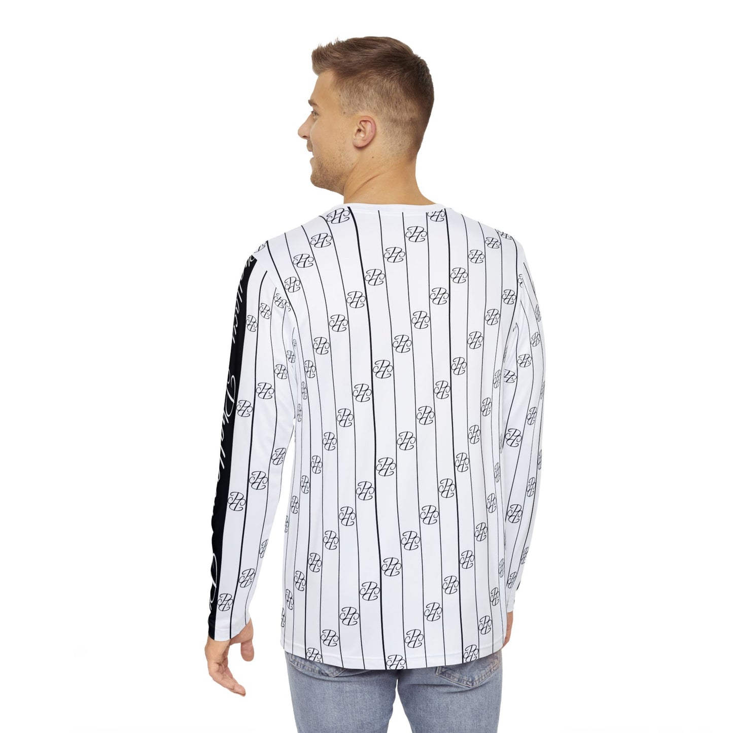 Phallacy Striped Designer Men's Long Sleeve Shirt