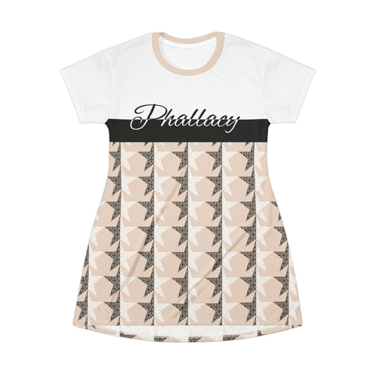 Phallacy Star Designer T-Shirt Dress