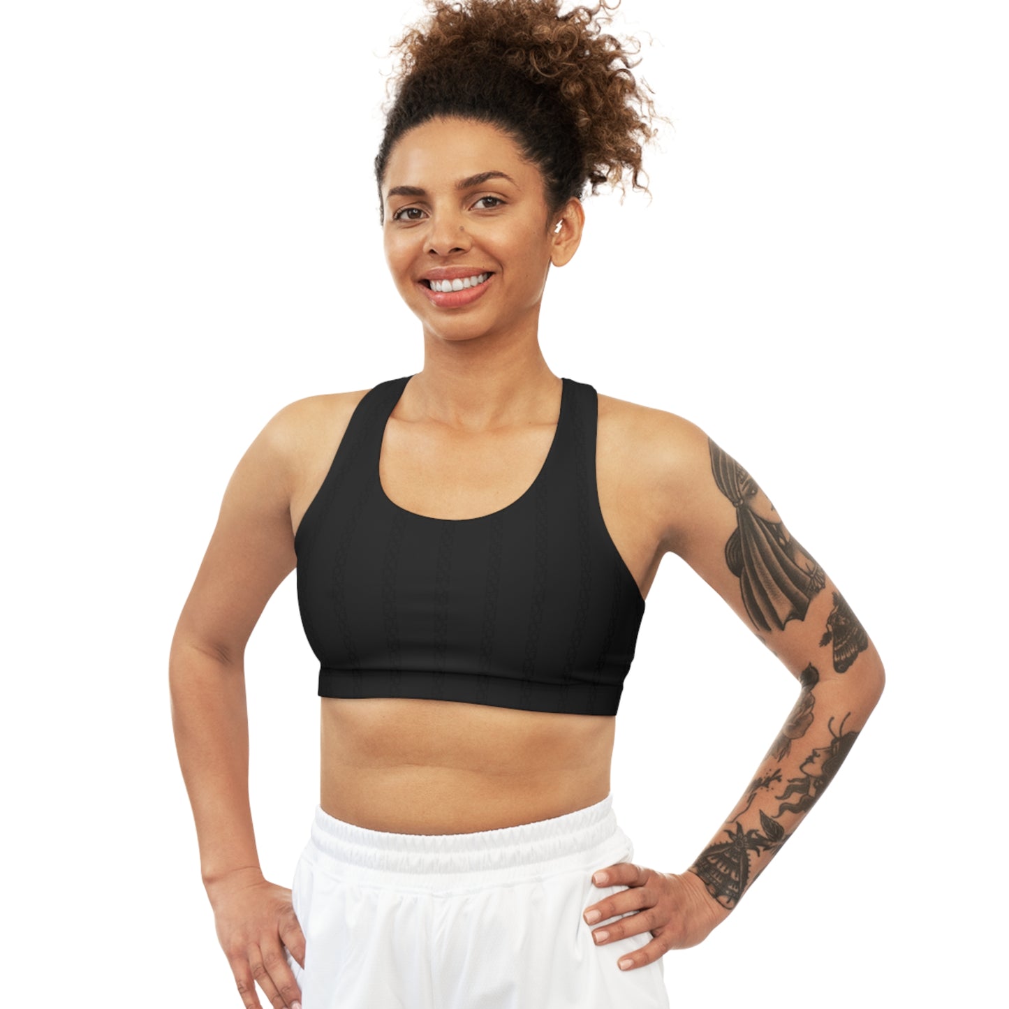 Phallacy Striped Seamless Sports Bra (Reflection)