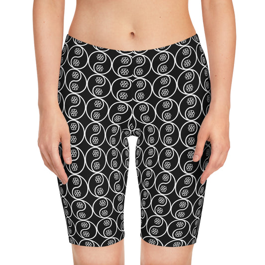 Phallacy Yin-Yang Designer Biker Shorts