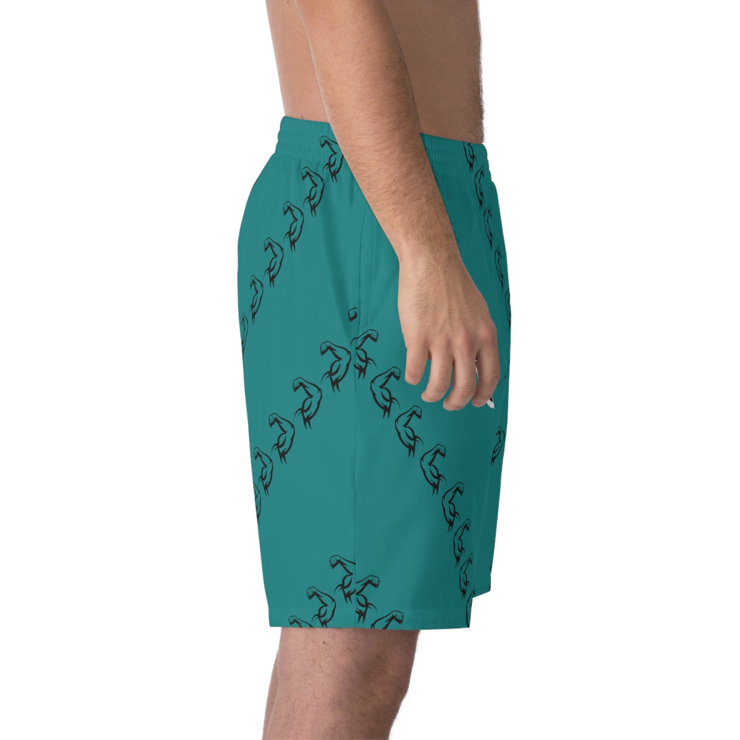 Phallacy Muscles Designer Elastic Gym Shorts