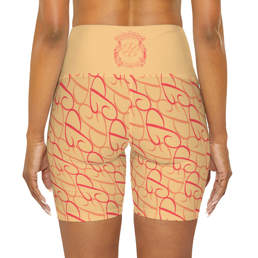 Phallacy Players Designer High Waisted Yoga Shorts