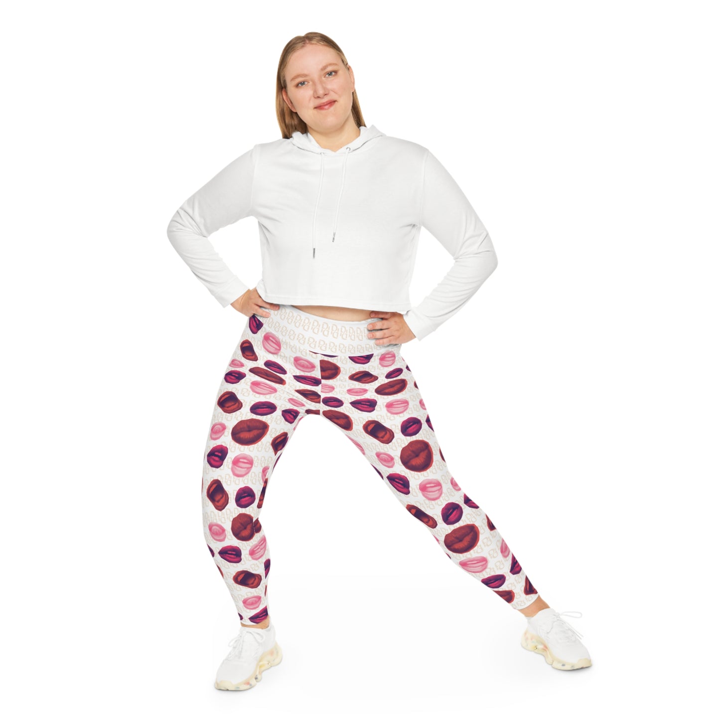 Phallacy Lips Designer Plus Size Leggings