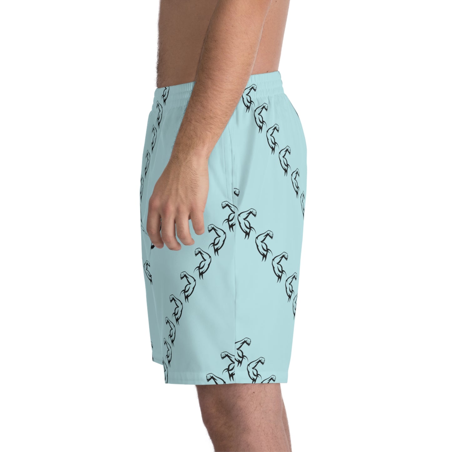 Phallacy Muscles Designer Elastic Beach Shorts