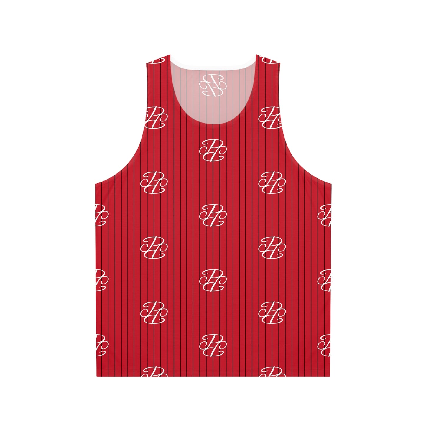 Phallacy Players Striped Designer Unisex Tank Top