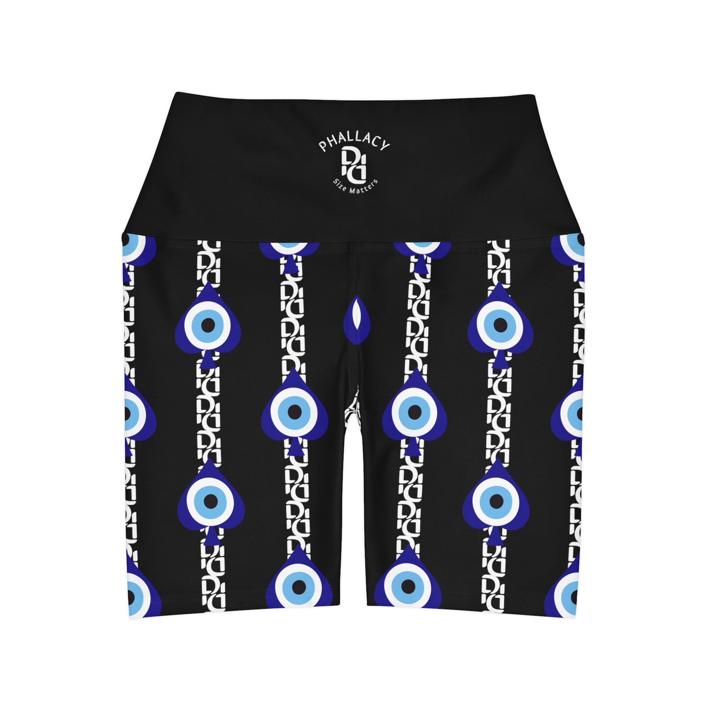 Phallacy Designer High Waisted Yoga Shorts