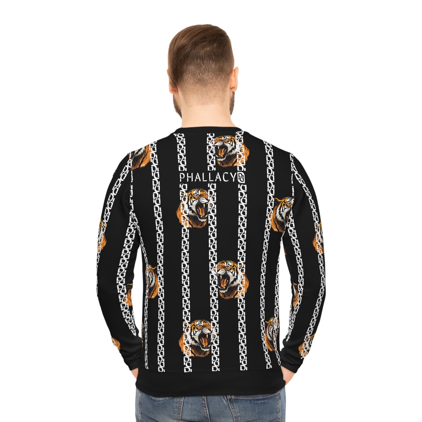 Phallacy Striped Designer Lightweight Sweatshirt