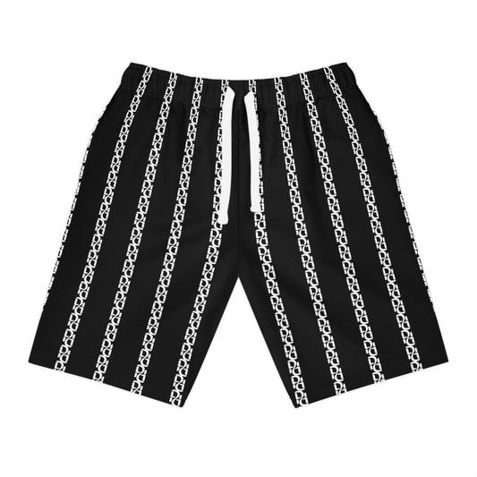 Phallacy Striped Designer Athletic Shorts