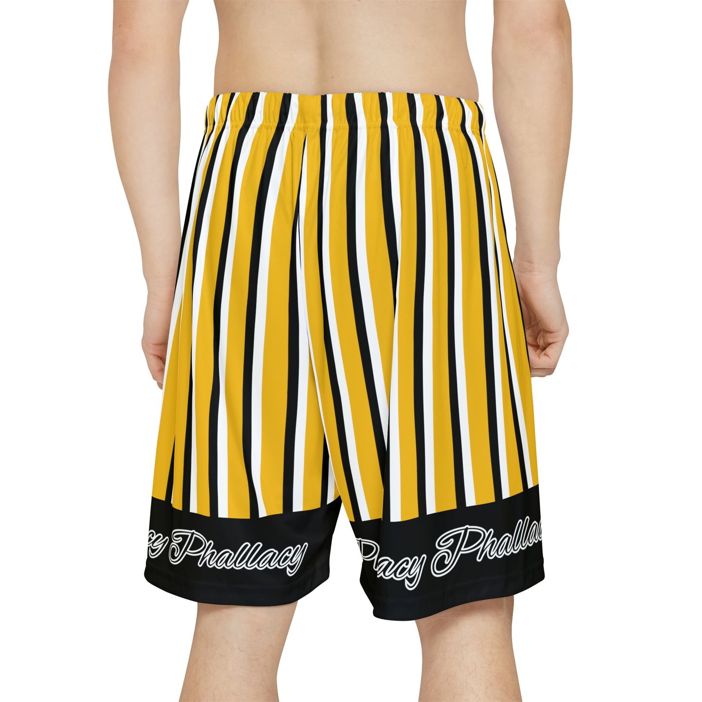 Phallacy Striped Designer Sports Shorts