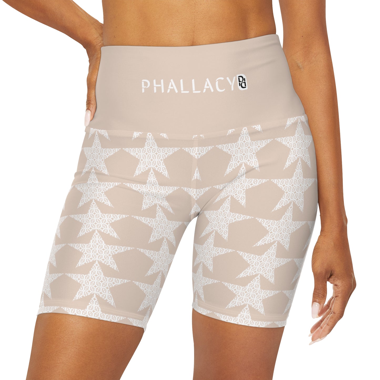 Phallacy Star Designer High Waisted Yoga Shorts