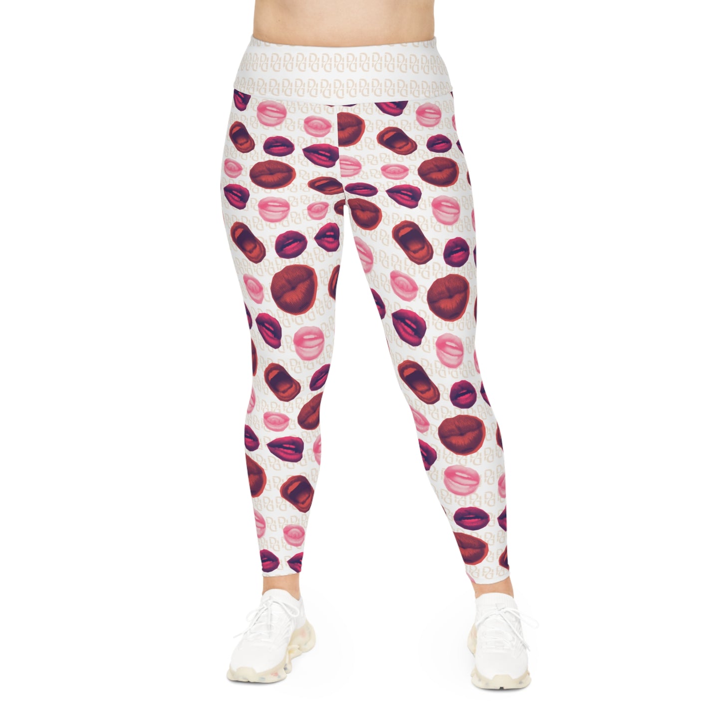 Phallacy Lips Designer Plus Size Leggings