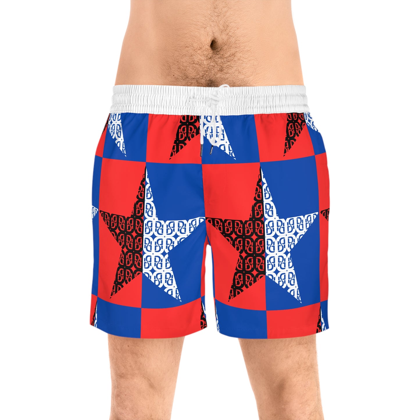 Phallacy Star Designer Mid-Length Swim Shorts