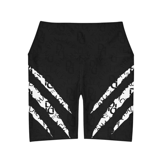 Phallacy Time Designer High Waisted Yoga Shorts