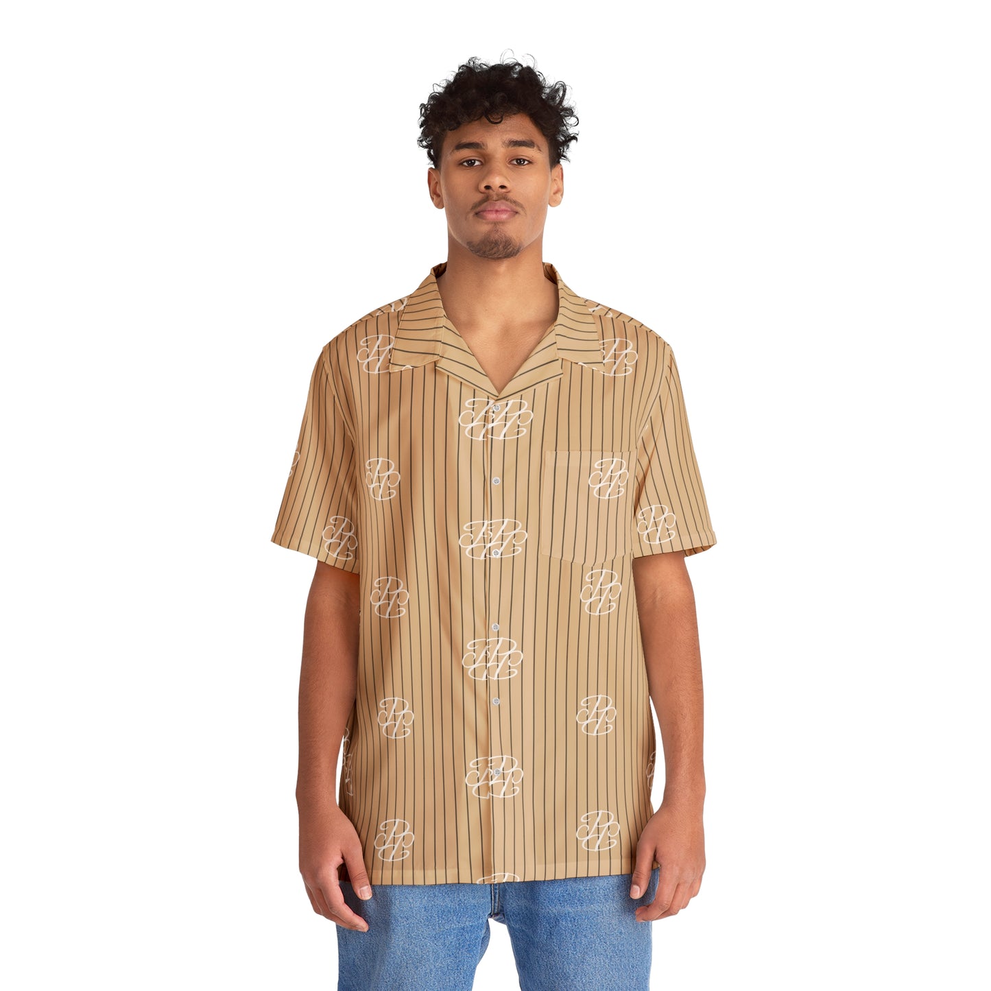 Phallacy Players Striped Designer Button Up Shirt