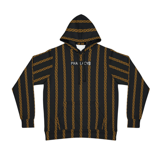 Phallacy Striped  Designer Unisex Athletic Hoodie