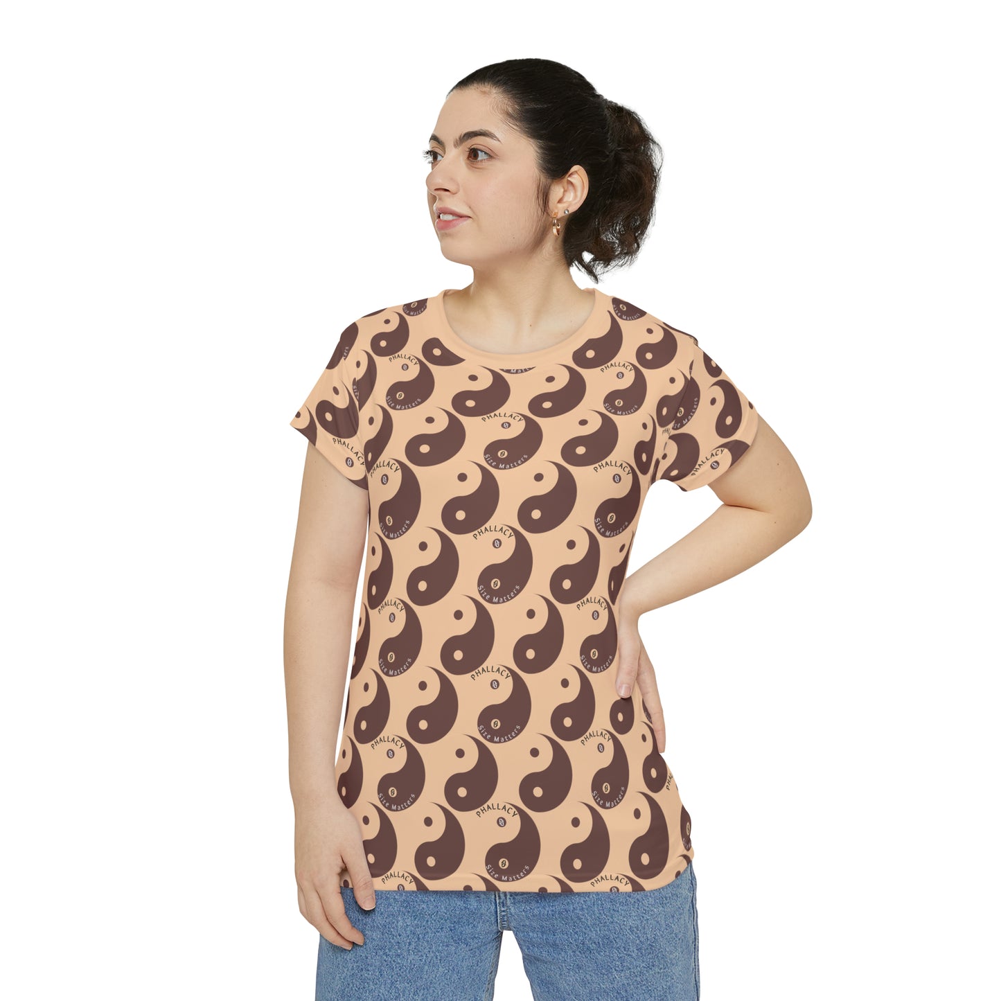 Phallacy Yin-Yang Designer Women's Short Sleeve Tee