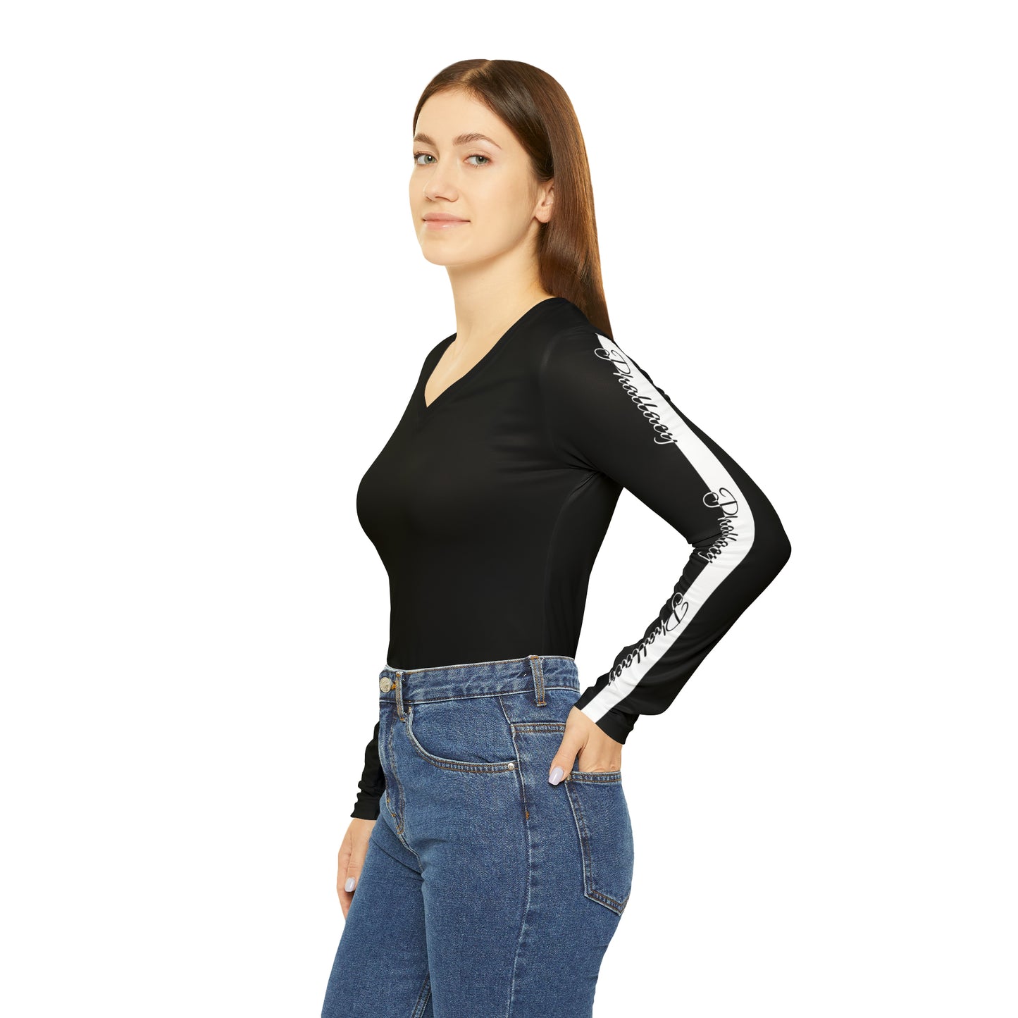 Phallacy Signature Women's Long Sleeve V-neck