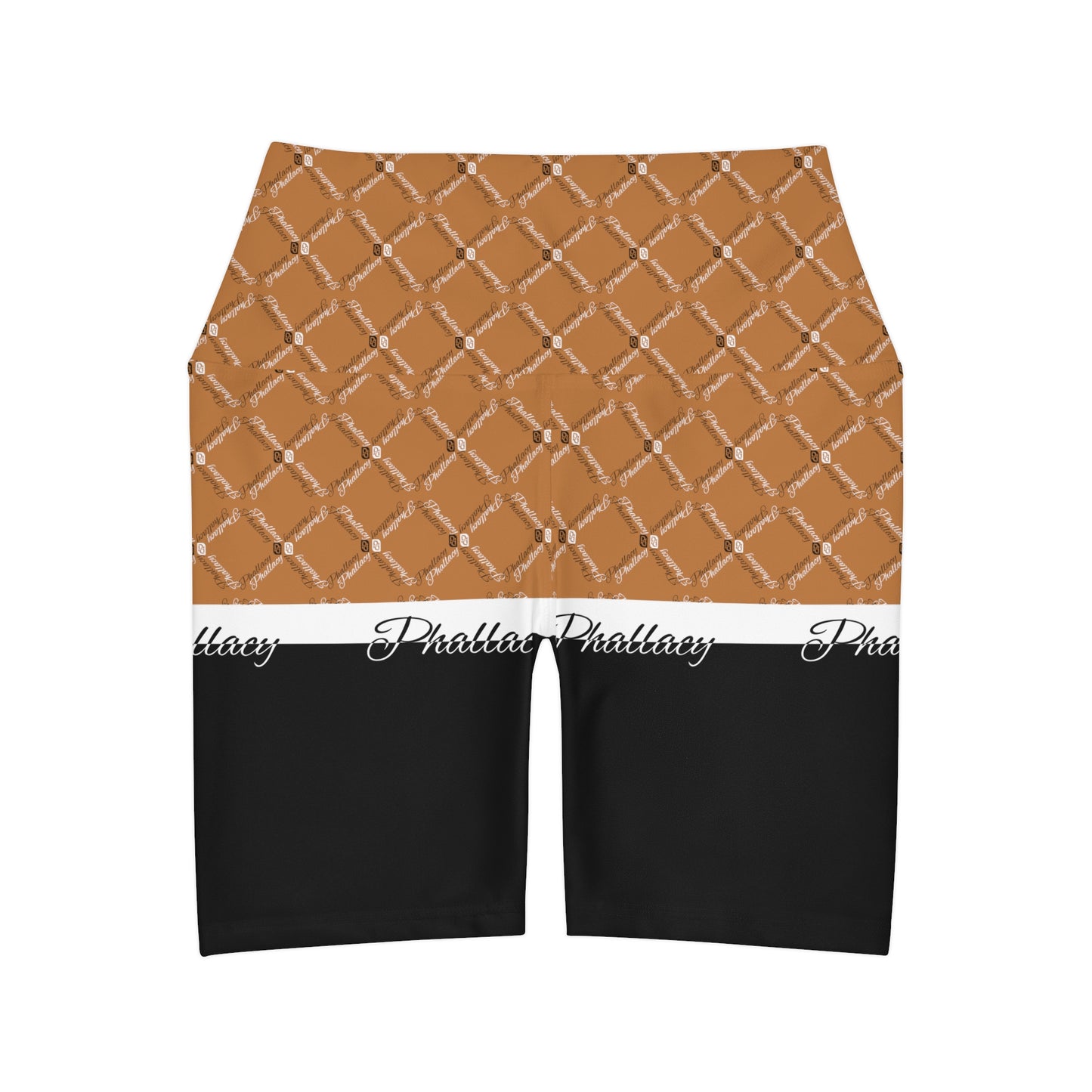 Phallacy XOS Designer Color Block High Waisted Yoga Shorts