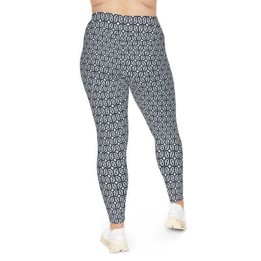 Phallacy Monogram Designer Plus Size Leggings