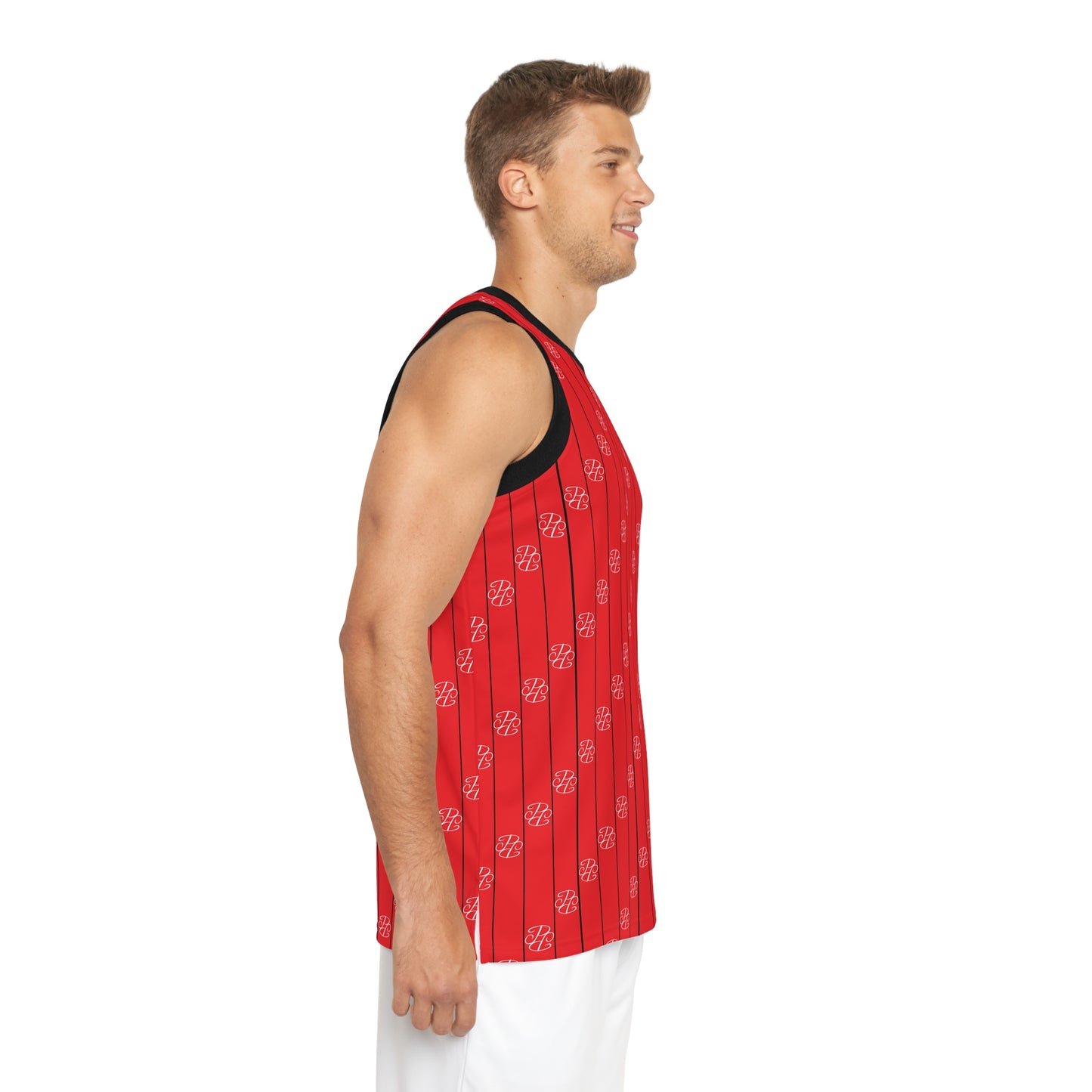 Phallacy Striped Designer Unisex Basketball Jersey