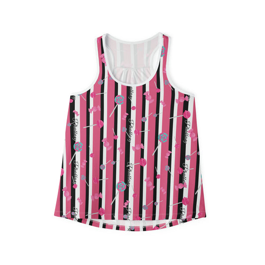 Phallacy Striped Designer Women's Tank Top