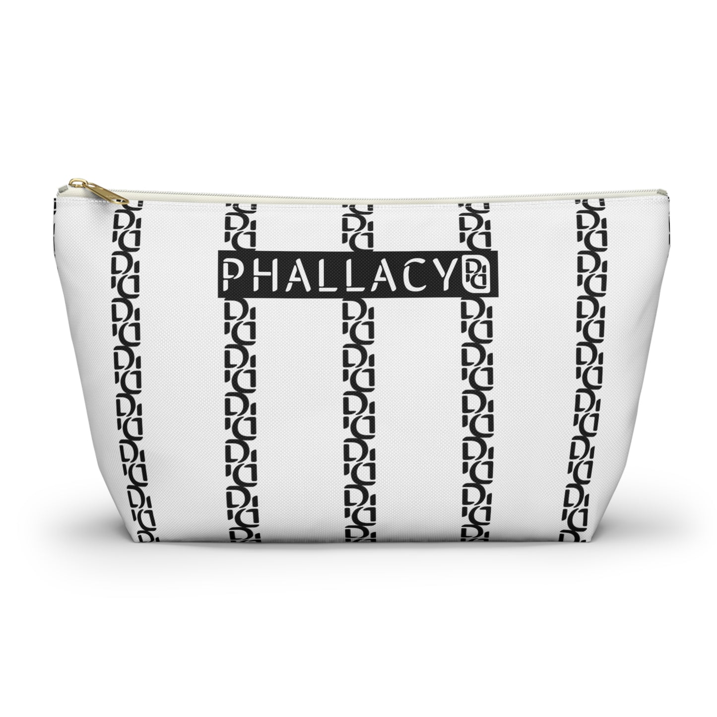 Phallacy Striped Designer Accessory Pouch w T-bottom