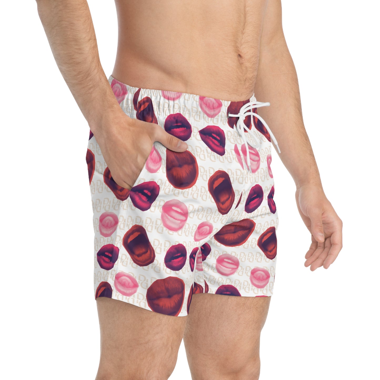 Phallacy Lips Designer Swim Trunks