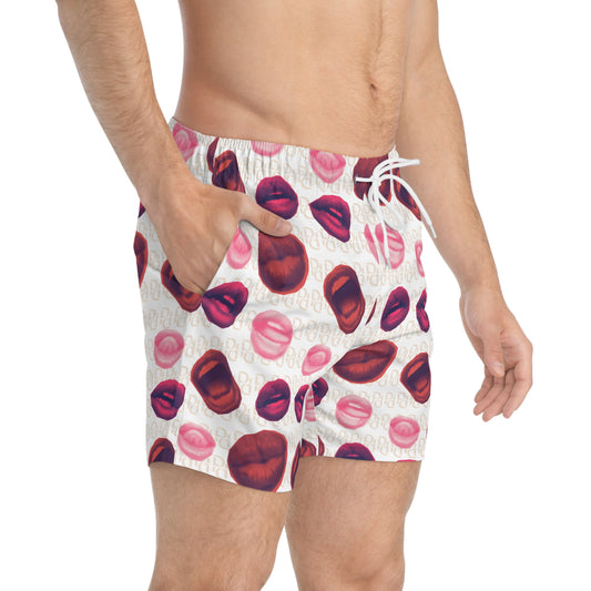 Phallacy Kiss Designer Swim Trunks