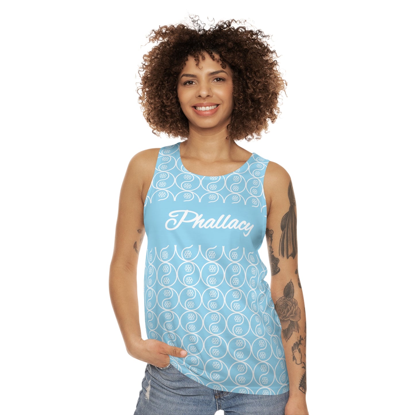 Phallacy Yin-Yang Designer Unisex Tank Top